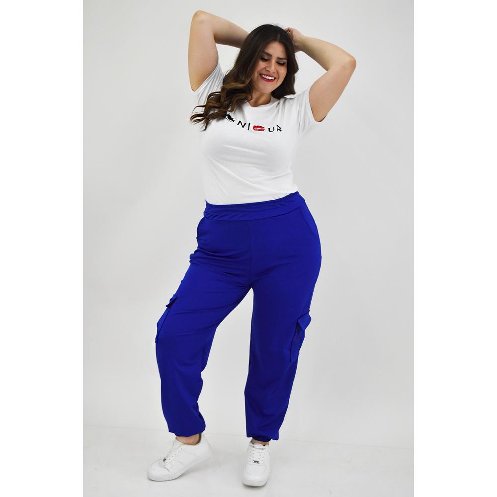 Foto 7 pulgar | Pantalón Tipo Jogger Roman Fashion Tallas Extras color Azul
