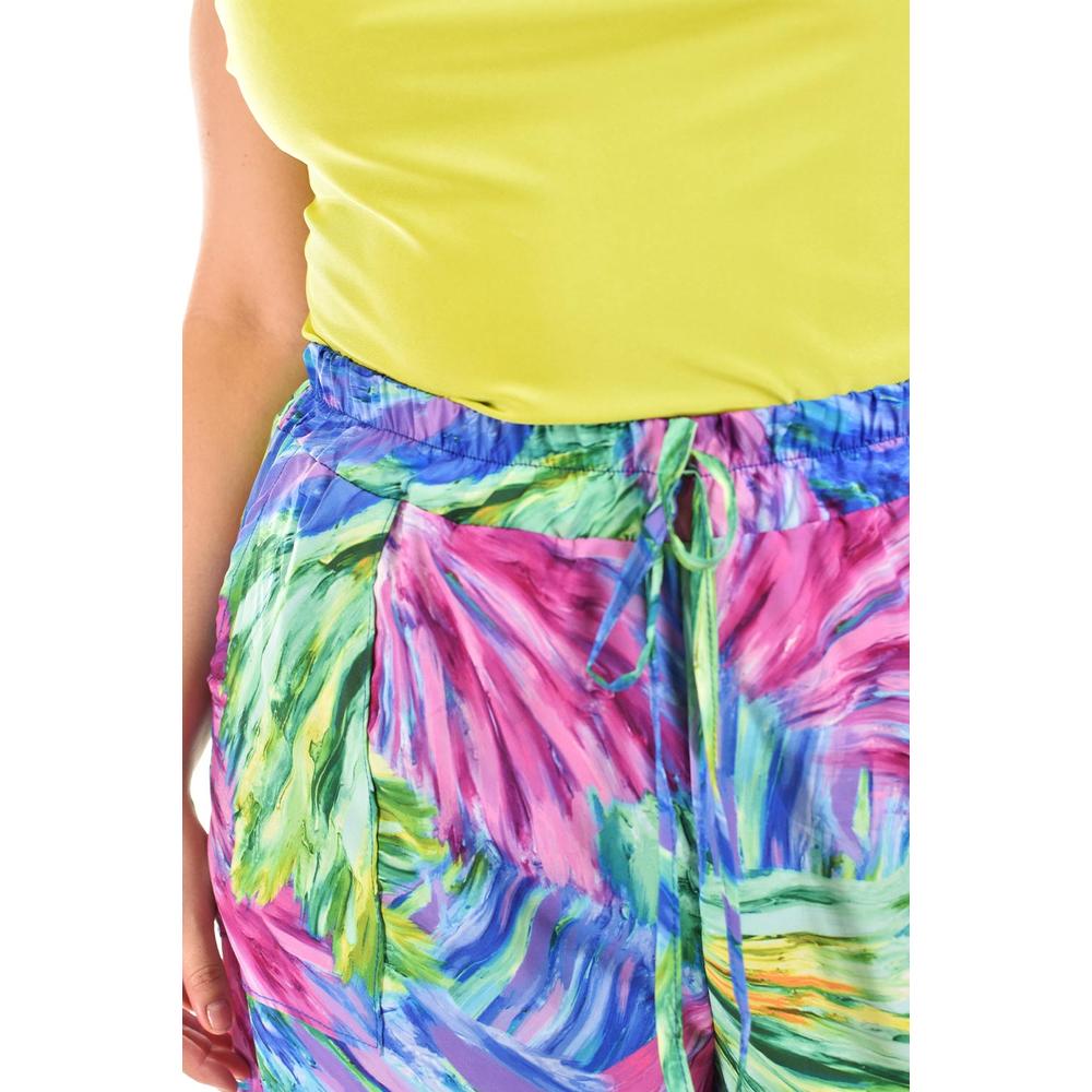 Foto 5 pulgar | Pantalón Pierna Ancha Roman Fashion Tallas Extras Multicolor
