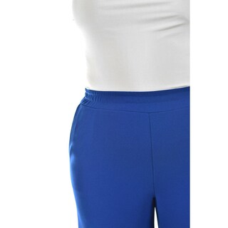 Foto 4 | Pantalón Pierna Ancha Roman Fashion Azul Rey Tallas Extras para Mujer