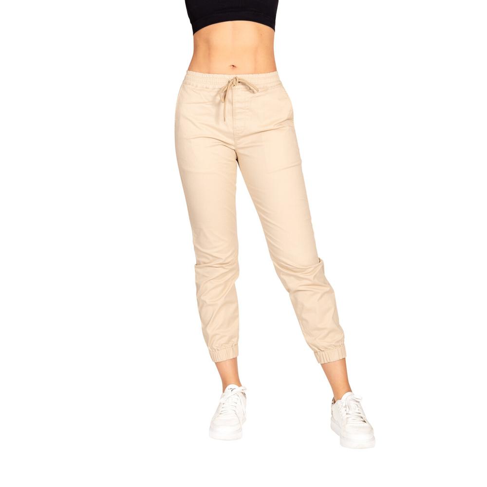 Pantalones Jogger Jeanswest Beige Mezclilla Confort Unisex