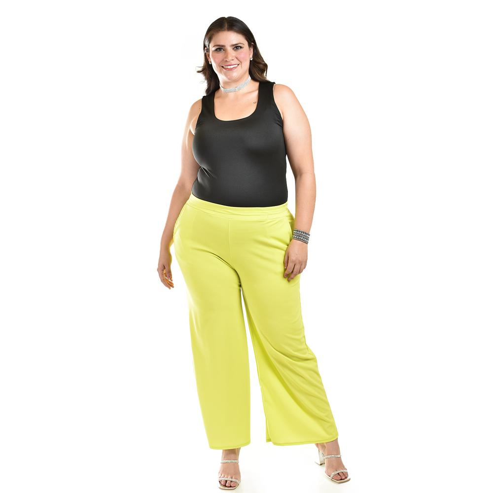 Foto 6 | Pantalon Pierna Ancha Roman Fashion /tallas Extras, 7045 (lima) Verde Lima