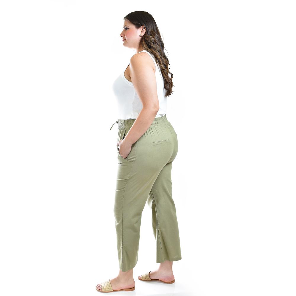Foto 2 | Pantalon De Lino Roman Fashion /tallas Extras, 022 (verde Militar) Verde