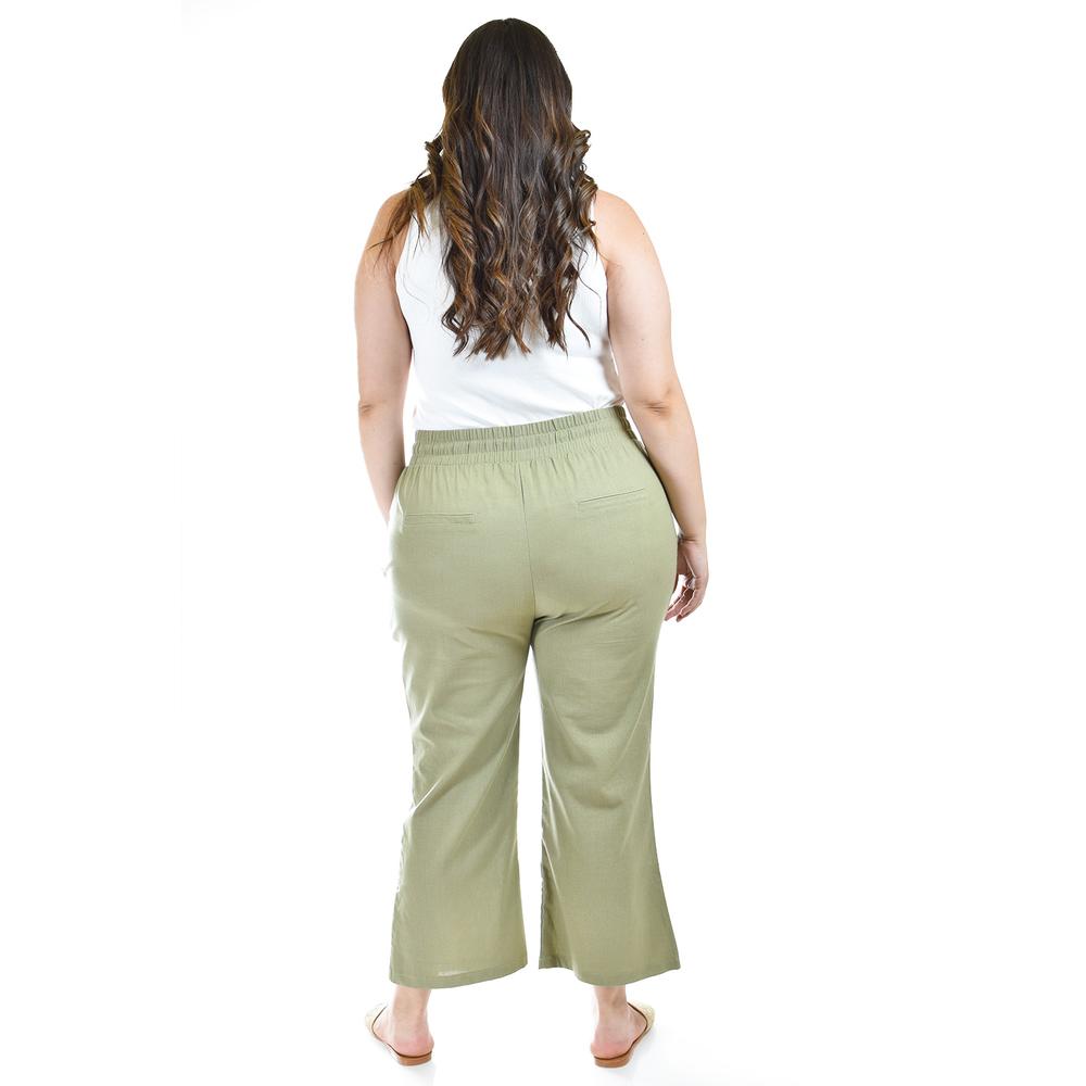 Foto 3 | Pantalon De Lino Roman Fashion /tallas Extras, 022 (verde Militar) Verde