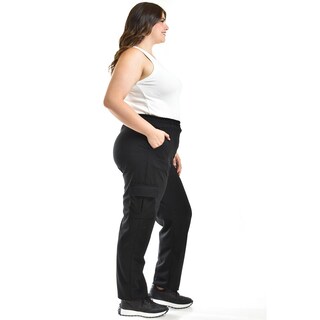 Foto 2 | Pantalón Cargo Roman Fashion Negro Tallas Extras