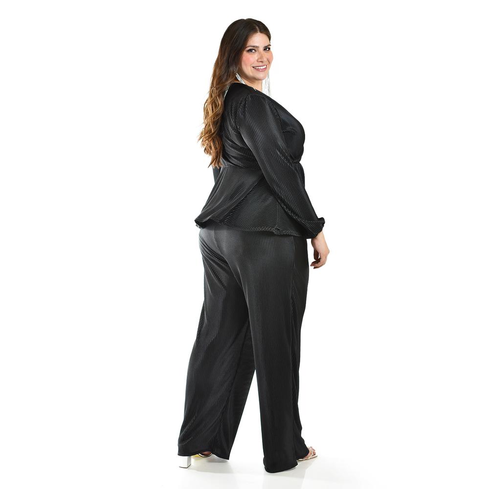 Foto 4 pulgar | Set Elegante De 2 Piezas Roman Fashion /tallas Extras, 4348 (negro) Negro