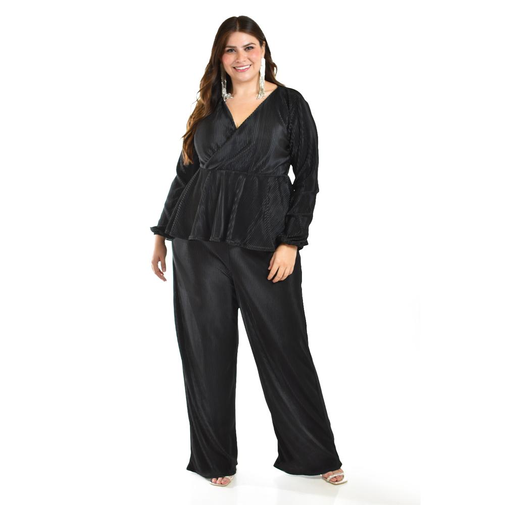 Foto 6 pulgar | Set Elegante De 2 Piezas Roman Fashion /tallas Extras, 4348 (negro) Negro