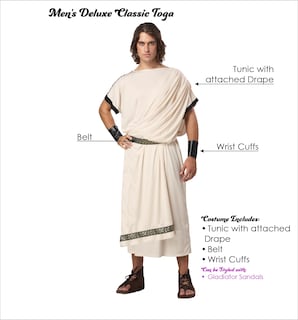 Foto 4 | Toga Costume California Costumes Deluxe Para Hombre, Talla Estándar - Venta Internacional.