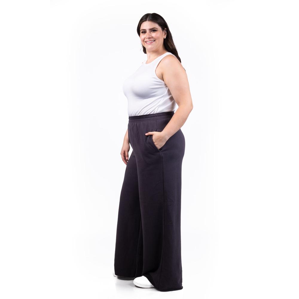 Foto 3 pulgar | Pants De Pierna Ancha Roman Fashion /tallas Extras, 38838 (gris) Gris