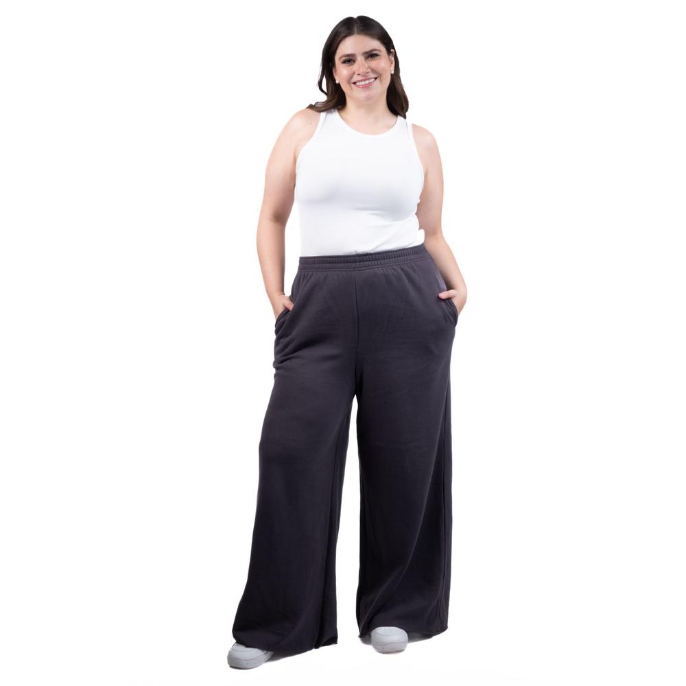 Foto 6 pulgar | Pants De Pierna Ancha Roman Fashion /tallas Extras, 38838 (gris) Gris