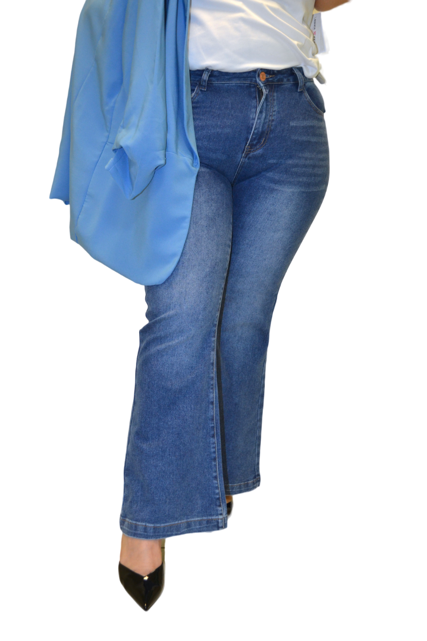 Foto 2 pulgar | Jeans Moda María Ferré D0247 Mezclilla Para Mujer Tallas Extras