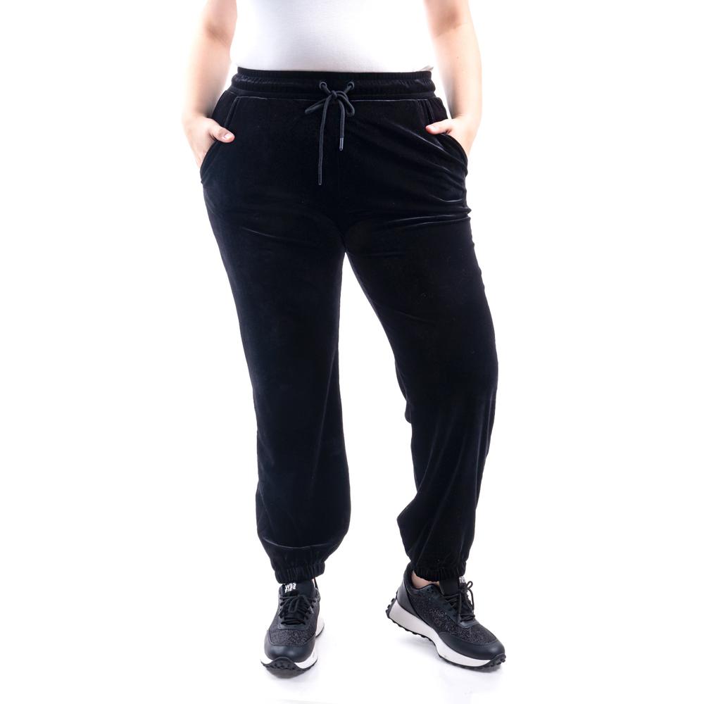 Foto 2 pulgar | Pantalon Jogger De Terciopelo Roman Fashion /tallas Extras, 7127 (negro) Negro
