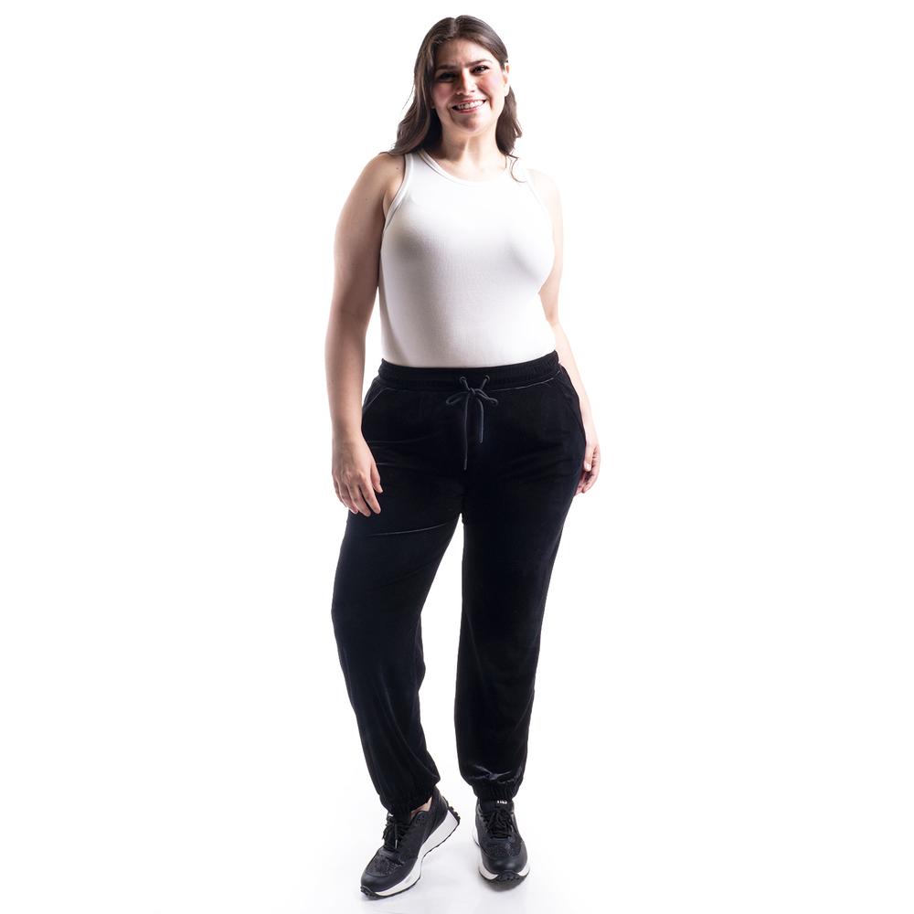 Foto 3 pulgar | Pantalon Jogger De Terciopelo Roman Fashion /tallas Extras, 7127 (negro) Negro
