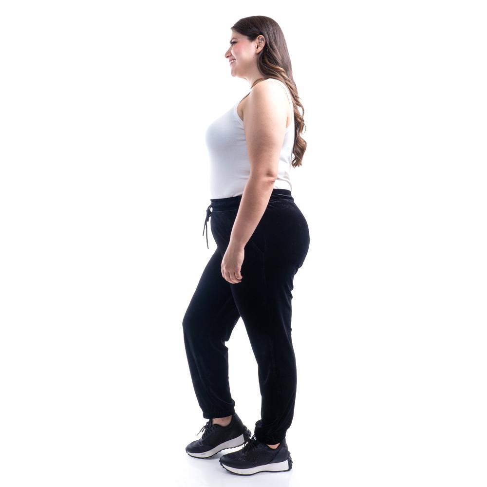 Foto 4 pulgar | Pantalon Jogger De Terciopelo Roman Fashion /tallas Extras, 7127 (negro) Negro