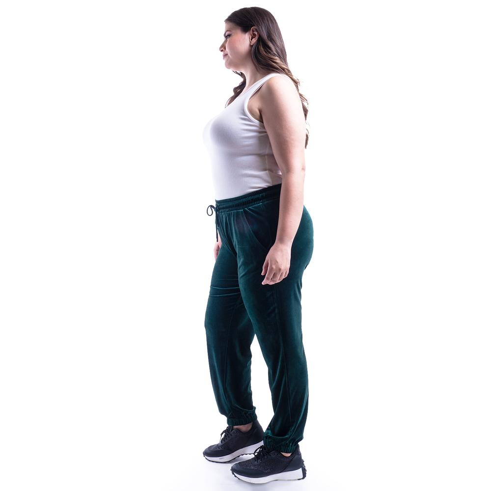 Foto 3 pulgar | Pantalon Jogger De Terciopelo Roman Fashion /tallas Extras, 7127 (verde) Verde Oscuro