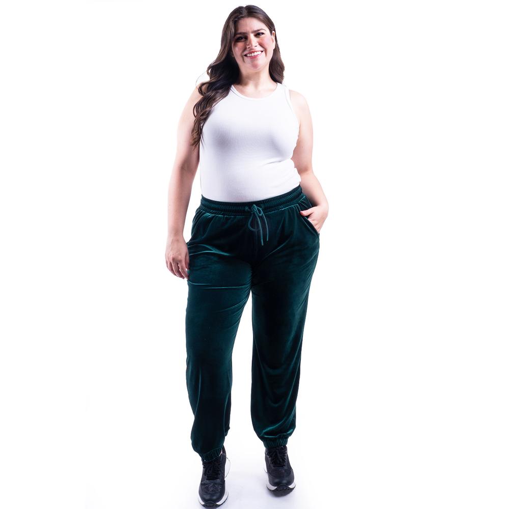 Foto 6 pulgar | Pantalon Jogger De Terciopelo Roman Fashion /tallas Extras, 7127 (verde) Verde Oscuro