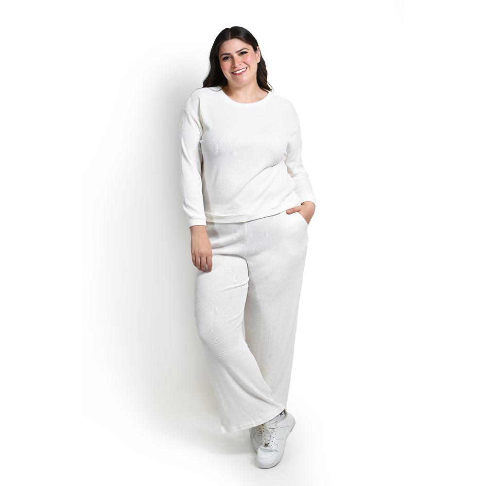 Foto 7 pulgar | Conjunto Pants 2 Piezas Roman Fashion / Tallas Extras, 9101 (blanco) Blanco