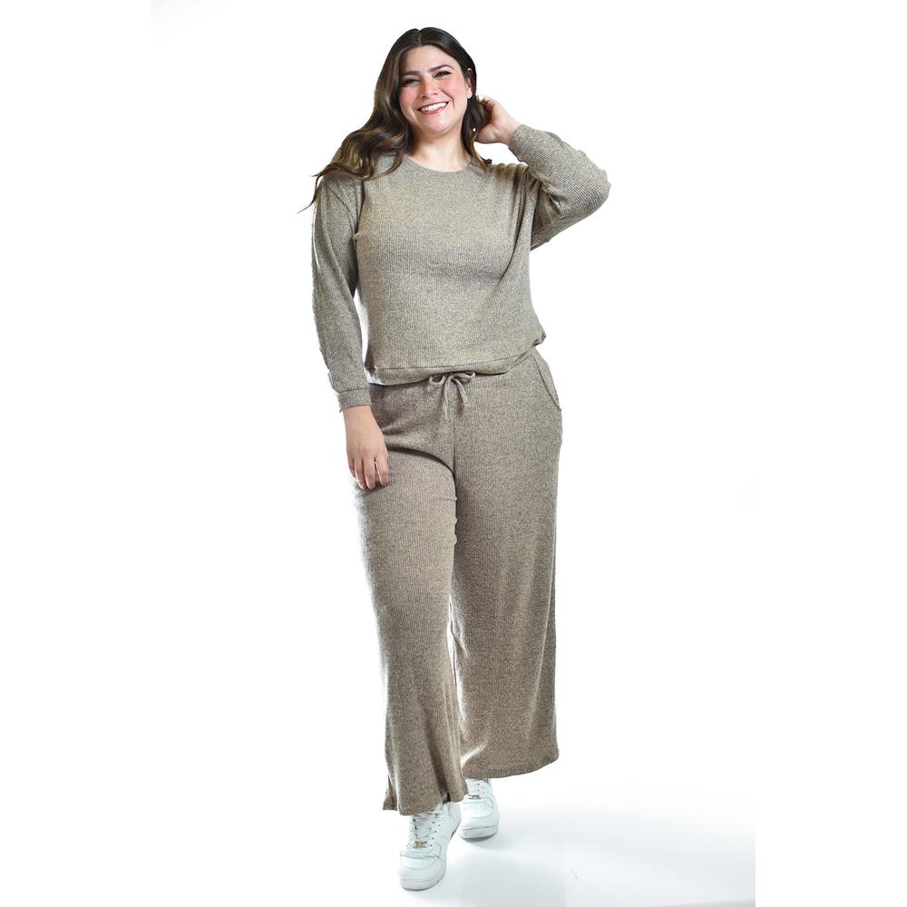 Foto 6 pulgar | Conjunto Pants 2 Piezas Roman Fashion / Tallas Extras, 9101 (cafe) Cafe