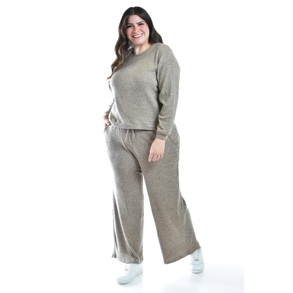 Foto 7 pulgar | Conjunto Pants 2 Piezas Roman Fashion / Tallas Extras, 9101 (cafe) Cafe