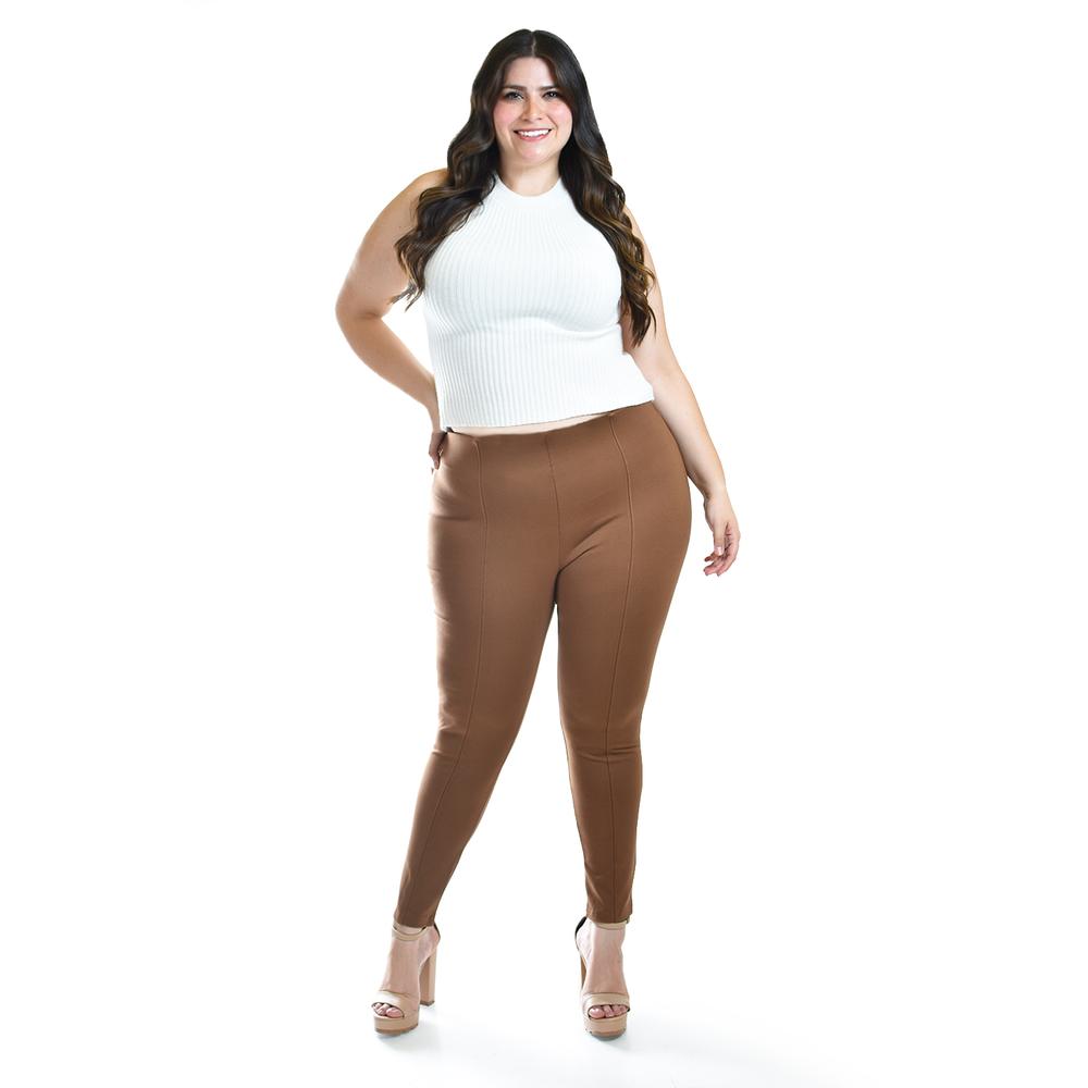Foto 2 pulgar | Pantalon Con Strech Roman Fashion / Tallas Extras, 030 (cafe) Cafe