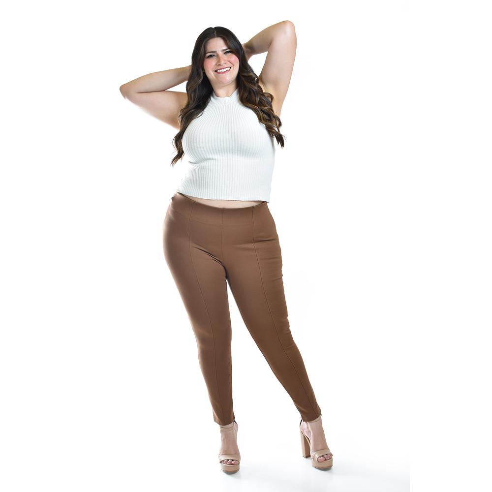 Foto 6 pulgar | Pantalon Con Strech Roman Fashion / Tallas Extras, 030 (cafe) Cafe