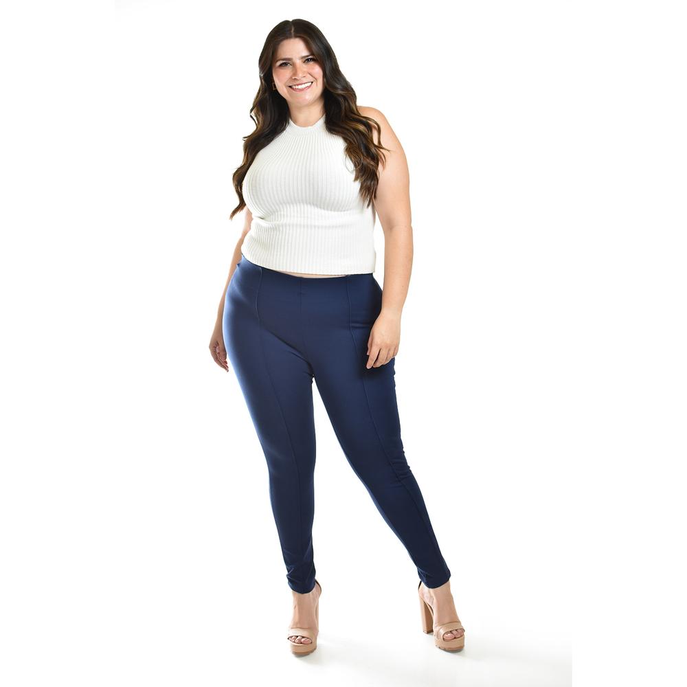 Foto 2 pulgar | Pantalon Con Strech Roman Fashion / Tallas Extras, 030 (azul Marino) Azul Marino