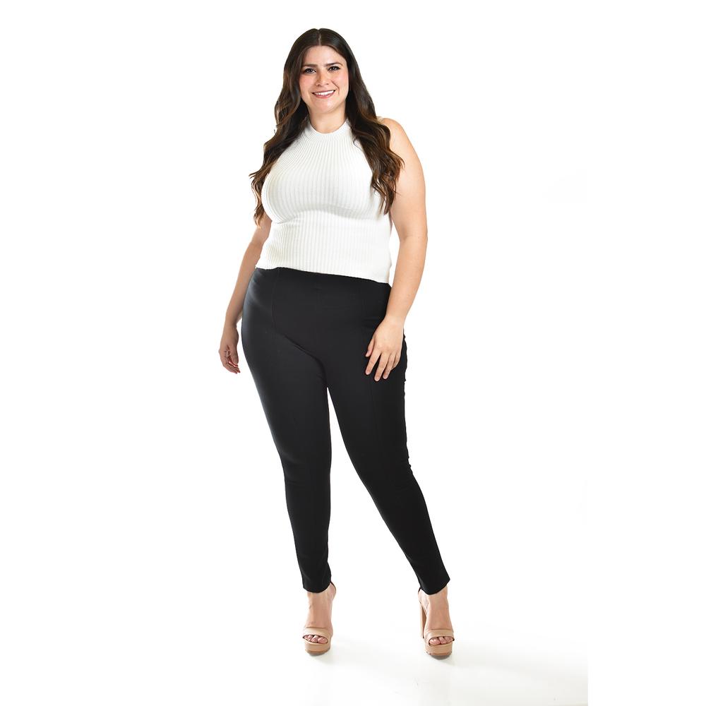 Foto 2 pulgar | Pantalon Con Strech Roman Fashion / Tallas Extras, 030 (negro) Negro