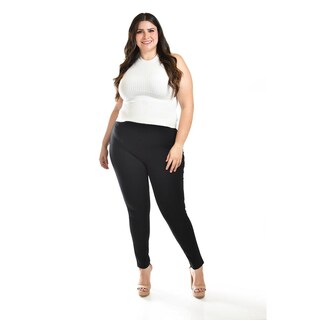 Foto 1 | Pantalon Con Strech Roman Fashion / Tallas Extras, 030 (negro) Negro