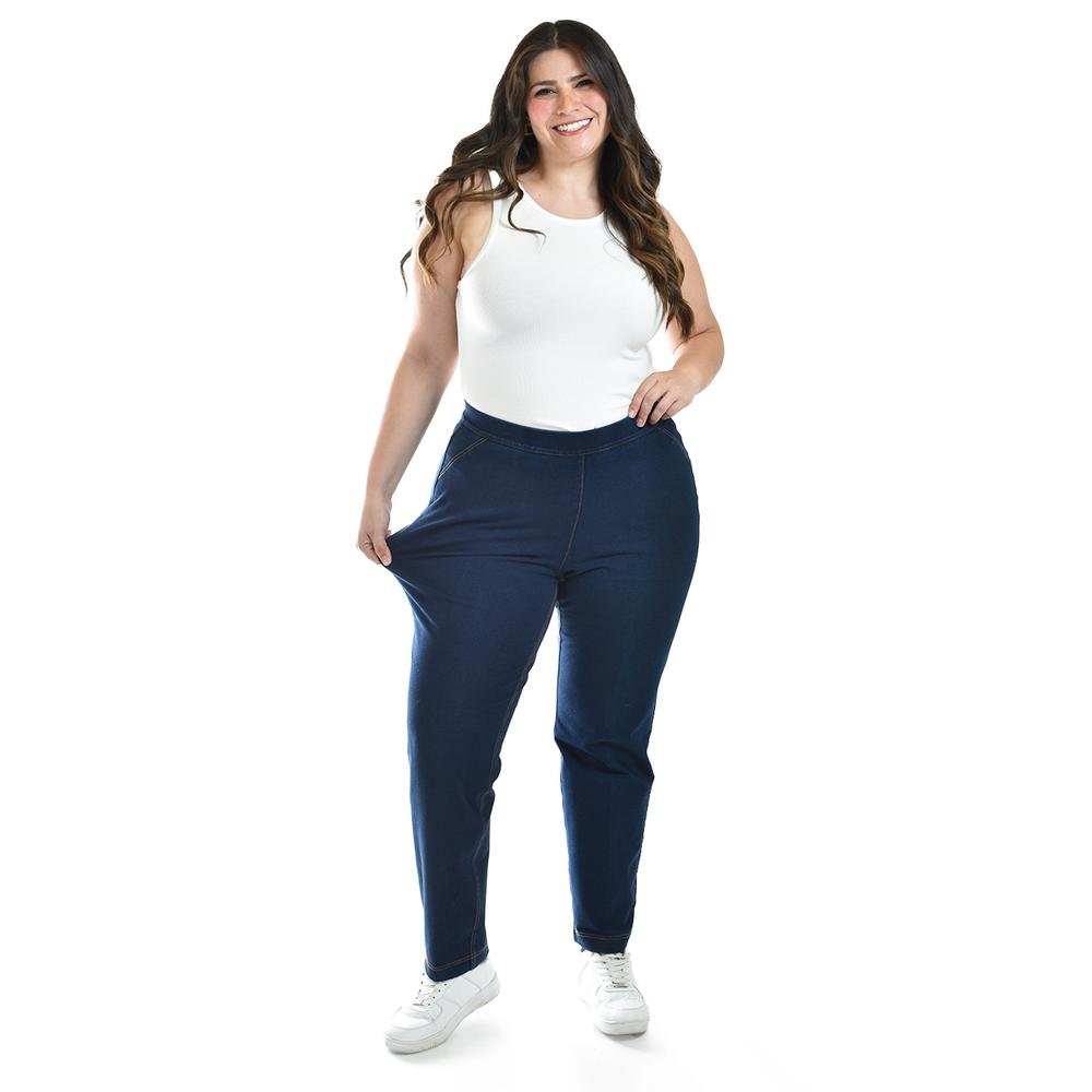 Foto 2 pulgar | Pantalón con Strech Roman Fashion Tallas Extras 115 Azul Marino