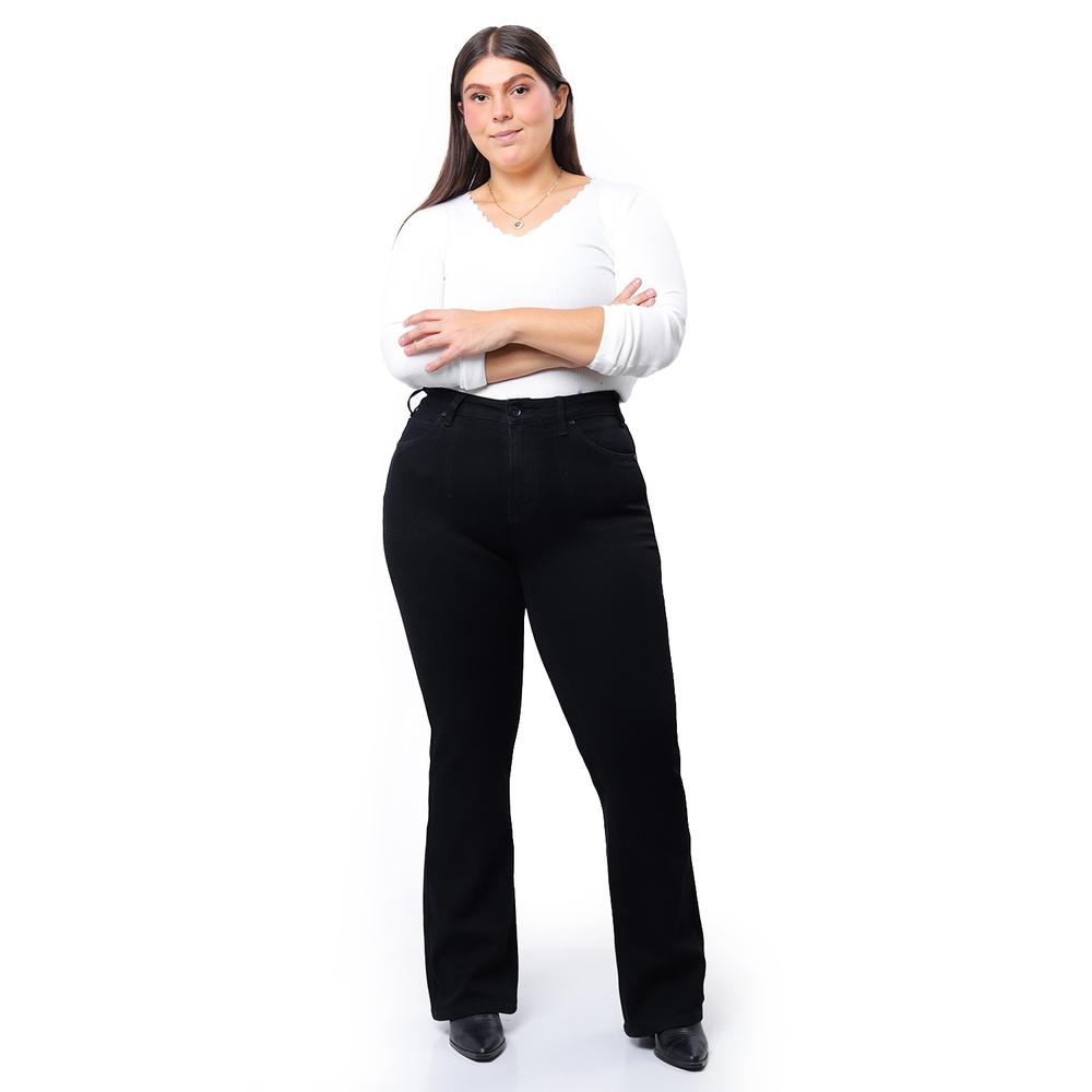 Foto 1 | Jeans Bootcut Con Strech Tallas Extras, 3728 (negro) Multicolor