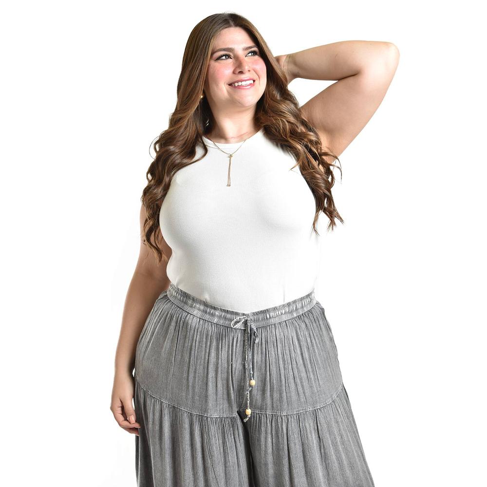 Foto 5 pulgar | Pantalon Estilo Palazzo Roman Fashion /tallas Extras, R42 (gris) Gris