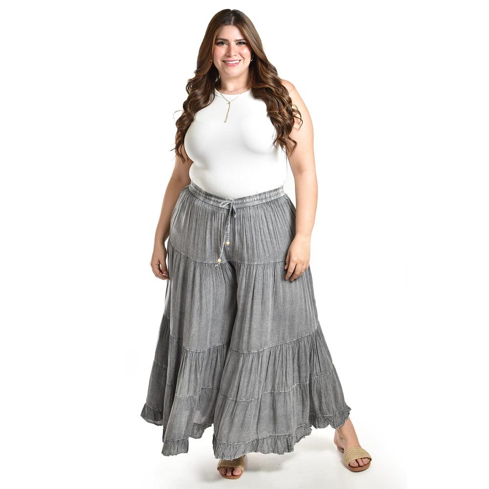 Foto 5 | Pantalon Estilo Palazzo Roman Fashion /tallas Extras, R42 (gris) Gris