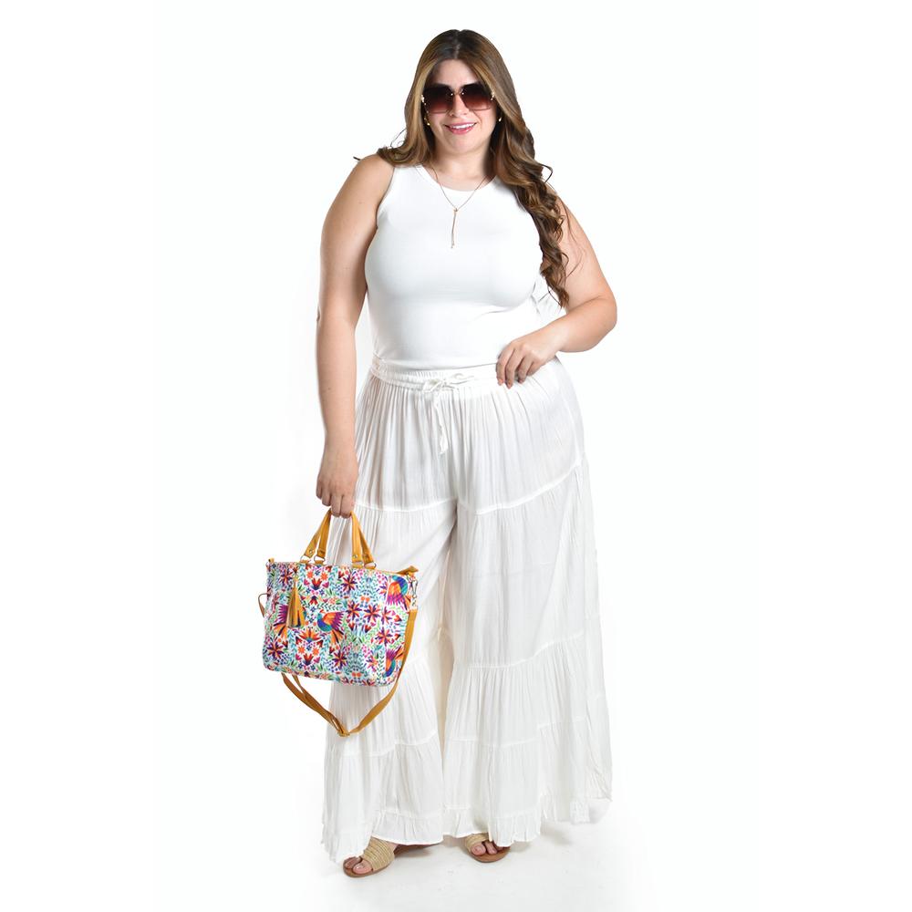 Foto 5 pulgar | Pantalon Estilo Palazzo Roman Fashion /tallas Extras, R42 (blanco) Blanco