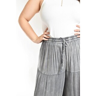 Foto 4 | Pantalon Estilo Palazzo Roman Fashion /tallas Extras, 042 (gris Obscuro) Gris