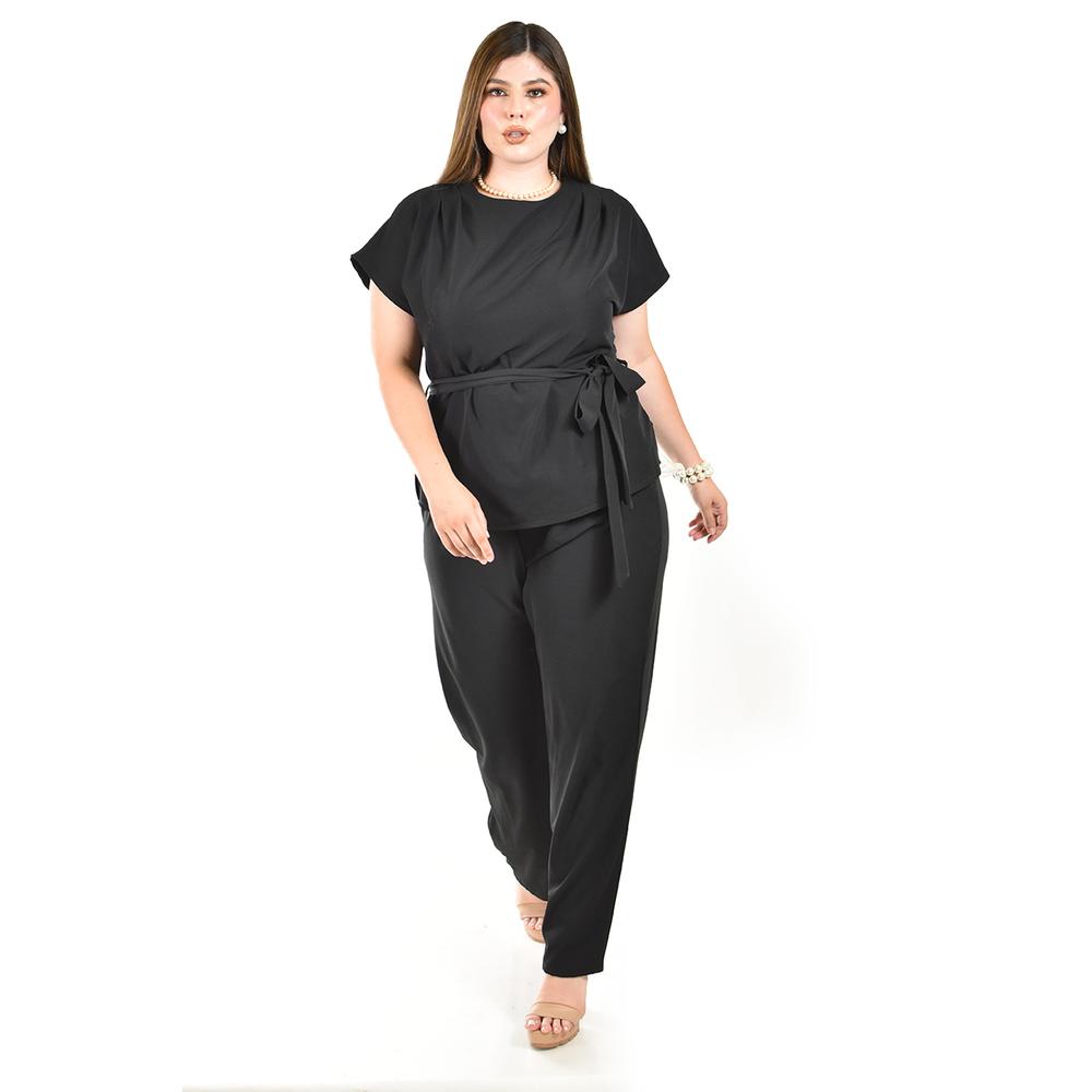 Foto 4 | Set De Tela Ligera Roman Fahion / Tallas Extras, 4354 (negro) Negro