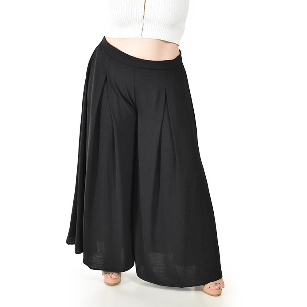 Foto 2 pulgar | Pantalón Tipo Palazzo Roman Fashion Negro para Mujer