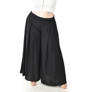 Foto 1 | Pantalón Tipo Palazzo Roman Fashion Negro para Mujer