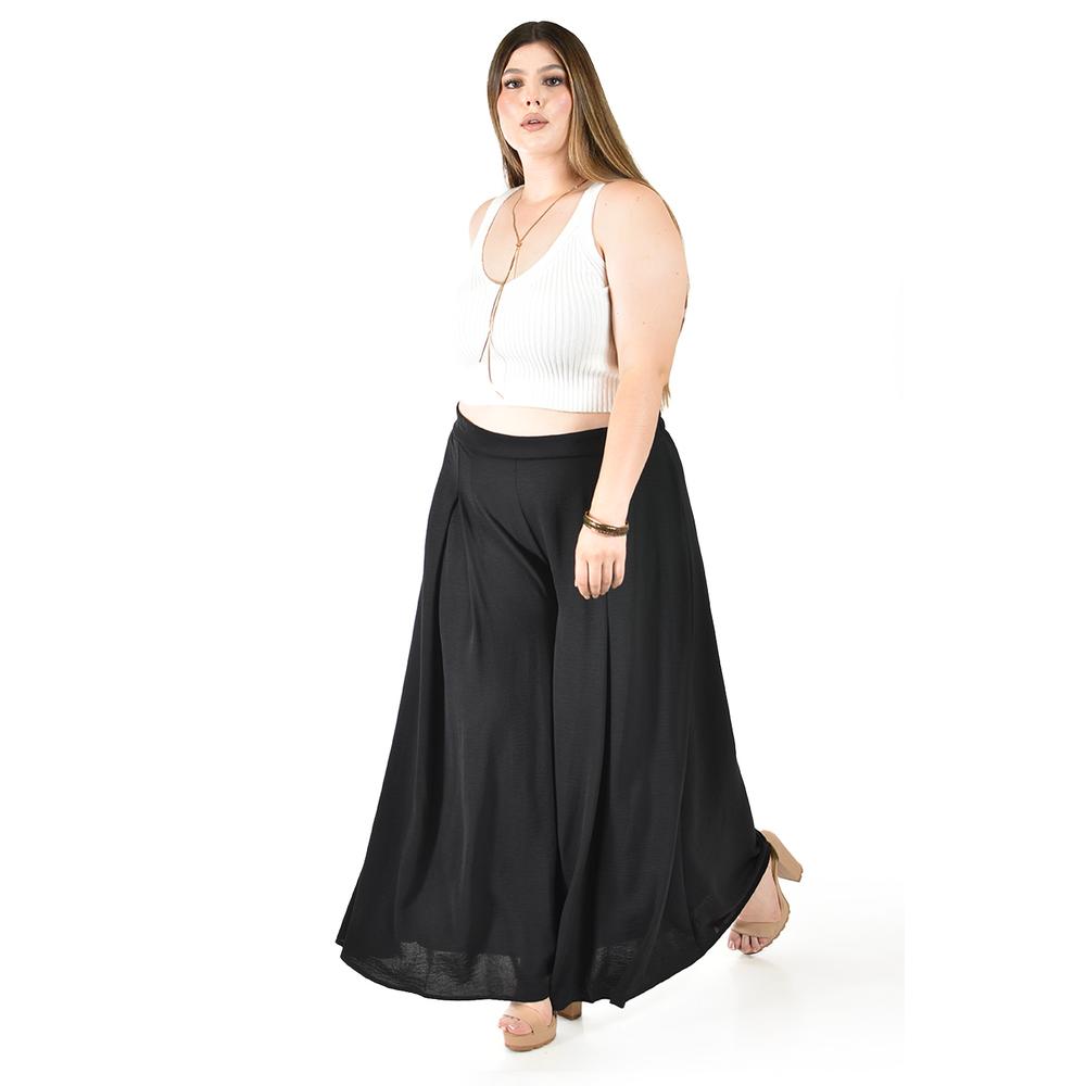 Foto 4 pulgar | Pantalón Tipo Palazzo Roman Fashion Negro para Mujer