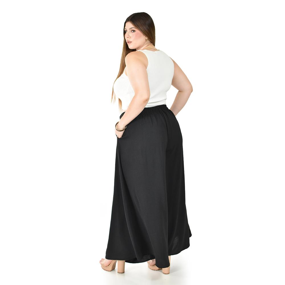 Foto 5 pulgar | Pantalón Tipo Palazzo Roman Fashion Negro para Mujer