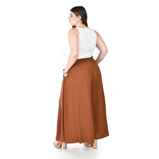 Foto 3 | Pantalón Tipo Palazzo Roman Fashion Café