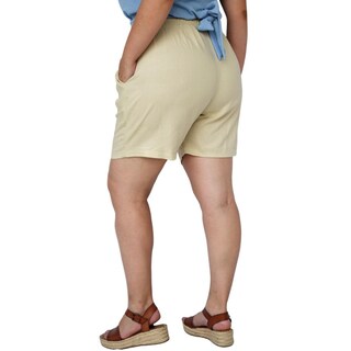 Foto 3 | Short para Dama Roman Fashion de Lino 7179 color Arena
