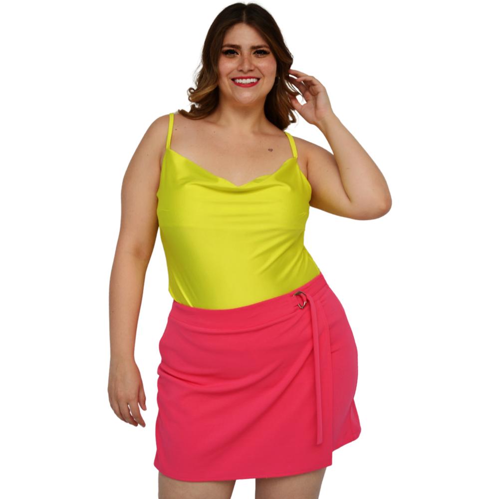 Foto 3 pulgar | Short-falda Stretch Roman Fashion 0193 color Rosa