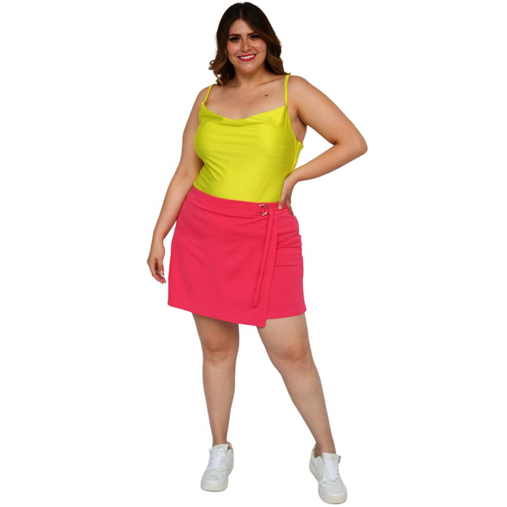 Foto 6 pulgar | Short-falda Stretch Roman Fashion 0193 color Rosa