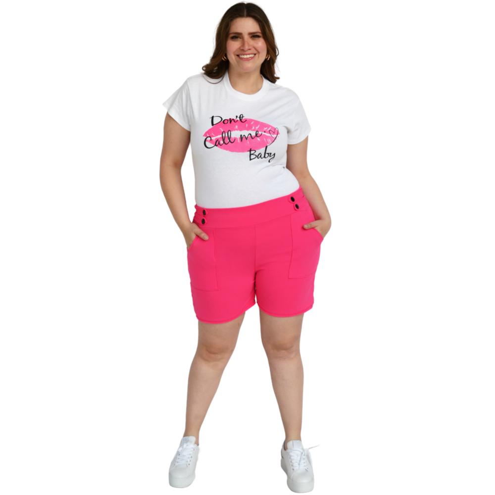 Foto 5 | Short Casual Roman Fashion Tallas Extras 7033 color Rosa
