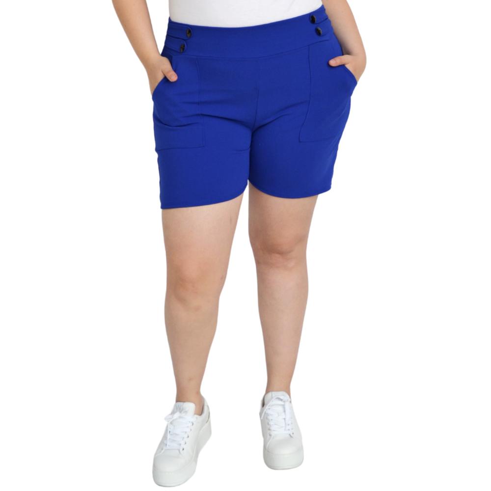 Foto 1 | Short Casual Roman Fashion Tallas Extras 7033 color Azul