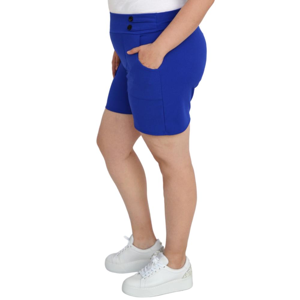 Foto 2 | Short Casual Roman Fashion Tallas Extras 7033 color Azul