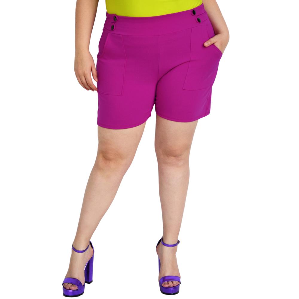Short Casual Roman Fashion Tallas Extras 7033 color Rosa