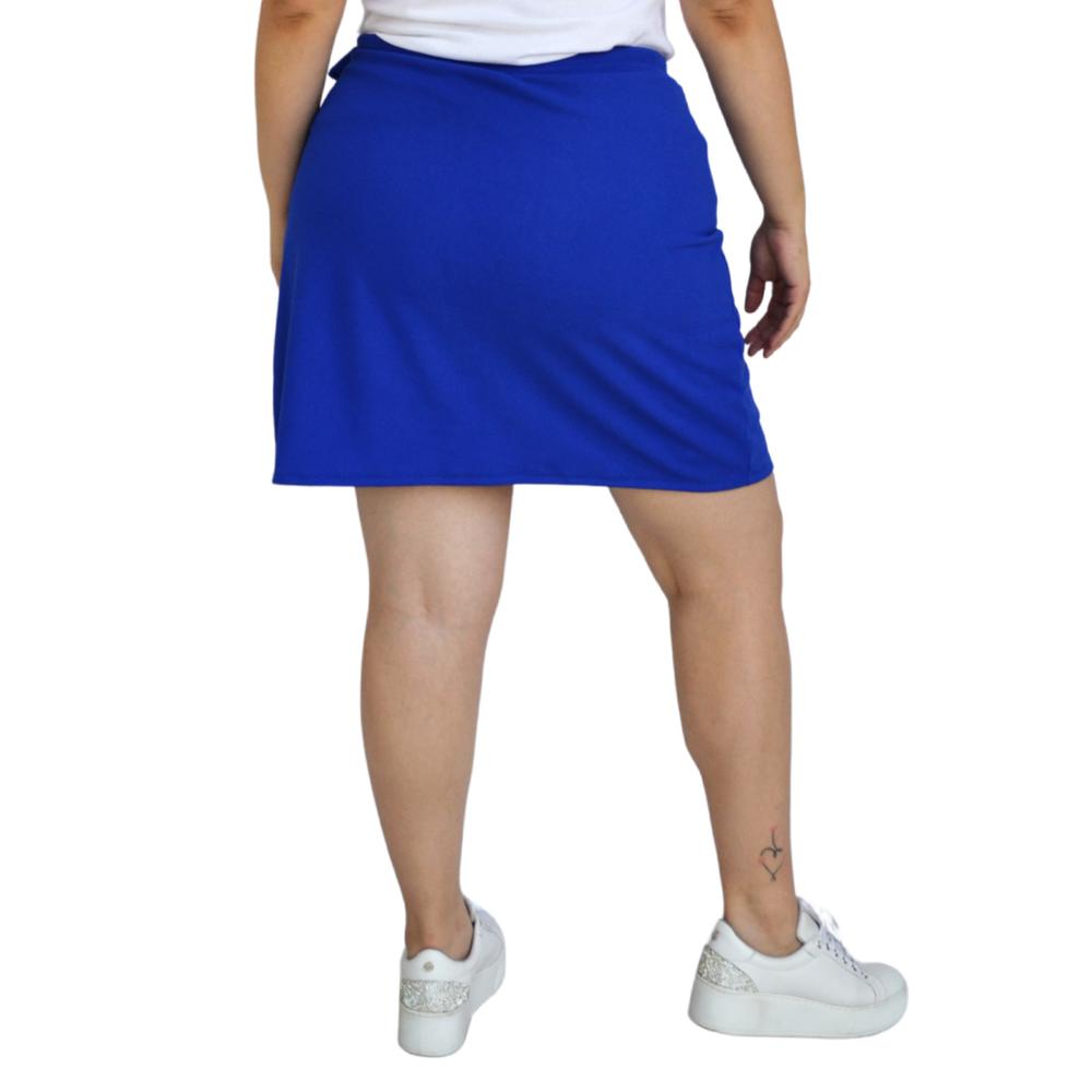 Foto 4 pulgar | Short Falda con Moño Roman Fashion Tallas Extras 7042 color Azul Rey