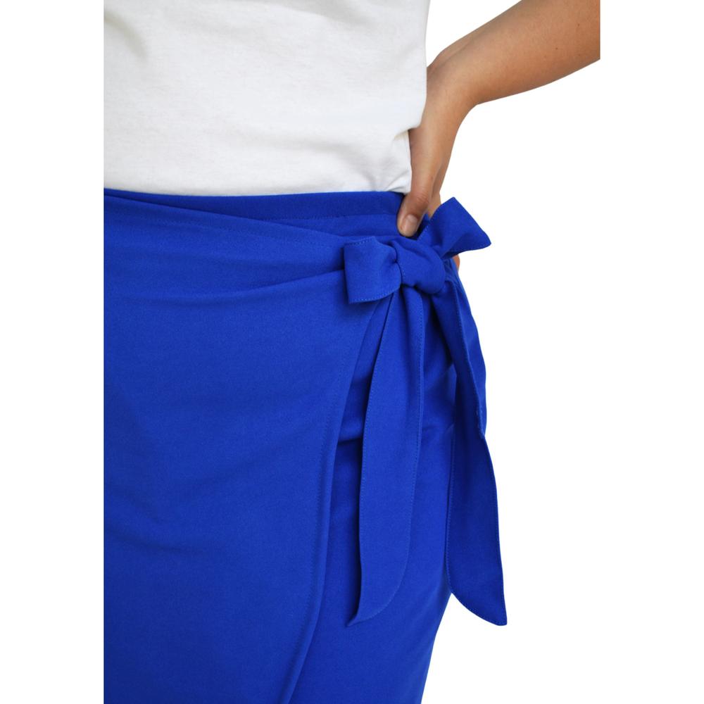 Foto 5 pulgar | Short Falda con Moño Roman Fashion Tallas Extras 7042 color Azul Rey