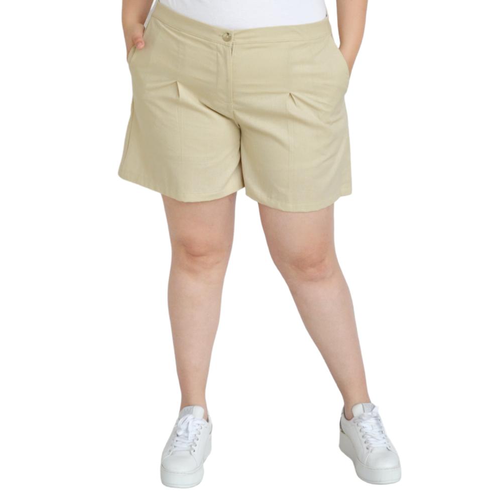 Foto 2 pulgar | Short Roman Fashion color Beige para Mujer