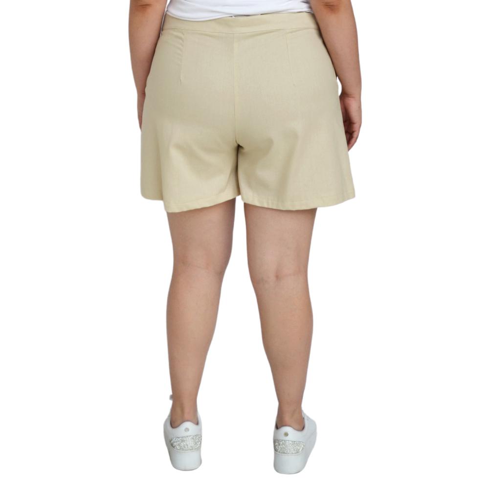 Foto 4 pulgar | Short Roman Fashion color Beige para Mujer